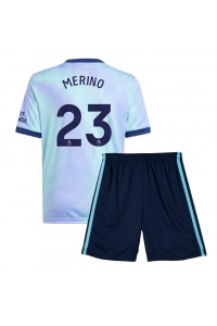 Arsenal Mikel Merino #23 Babyklær Tredje Fotballdrakt til barn 2024-25 Korte ermer (+ Korte bukser)